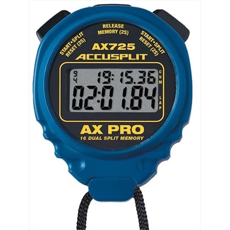 Accusplit Accusplit AX725BU Professional Dual Line 16 Memory Pro Stopwatch with Blue Case AX725BU